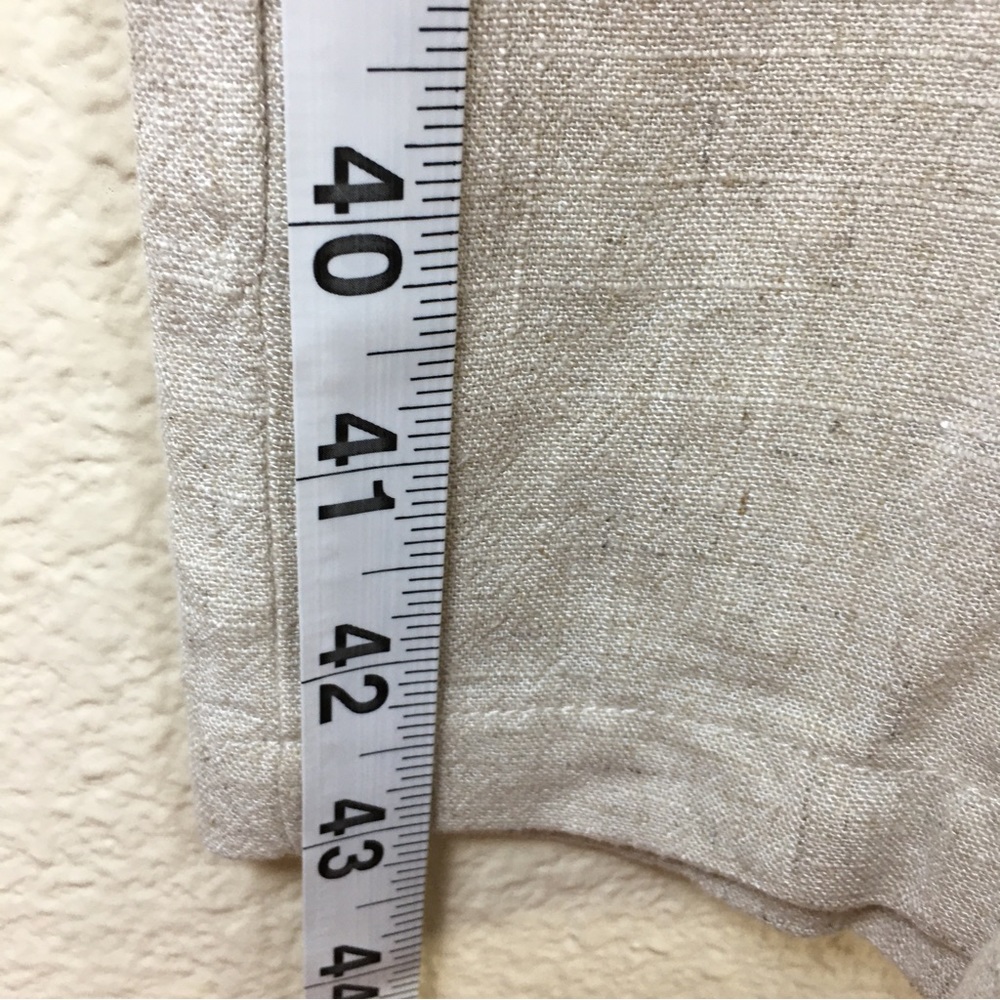 No Brand Women's Beige Linen Blend Wide Leg Pull On Pant Size XL - Picture 9 of 10